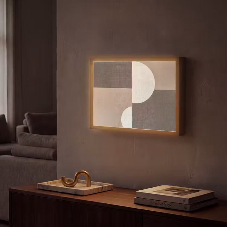 Lightbox - Wandlamp - Raster - Halve cirkels - Contrast — 2