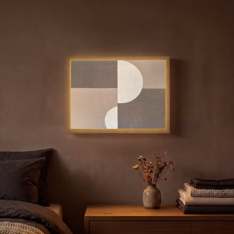 Lightbox - Wandlamp - Raster - Halve cirkels - Contrast — 3