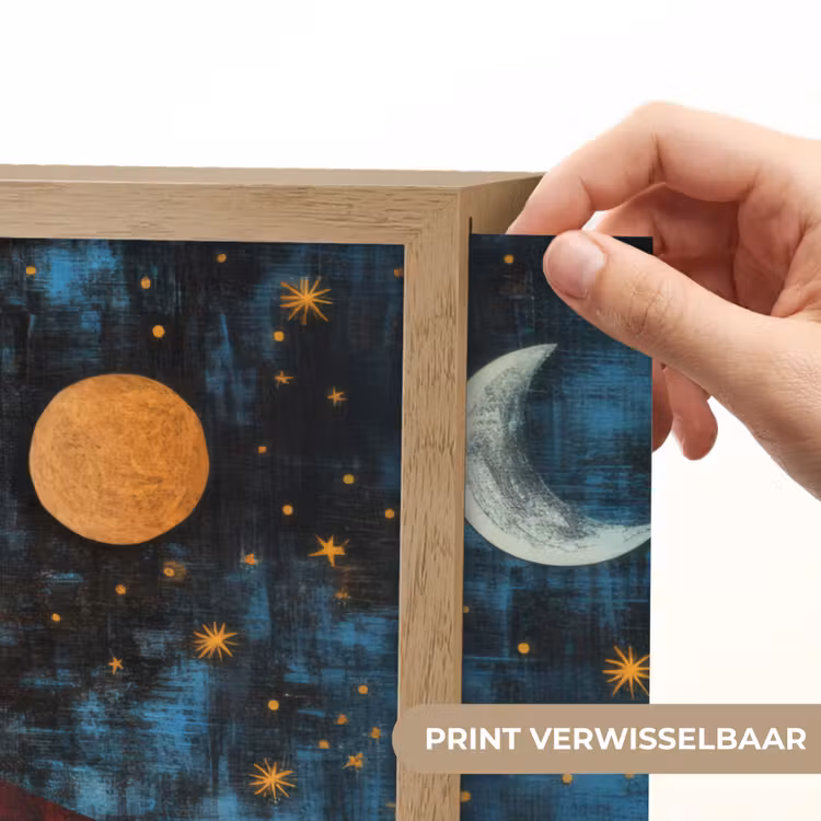 Lightbox - Wandlamp - Silhouetten - Abstract - Zon - Maan — 5