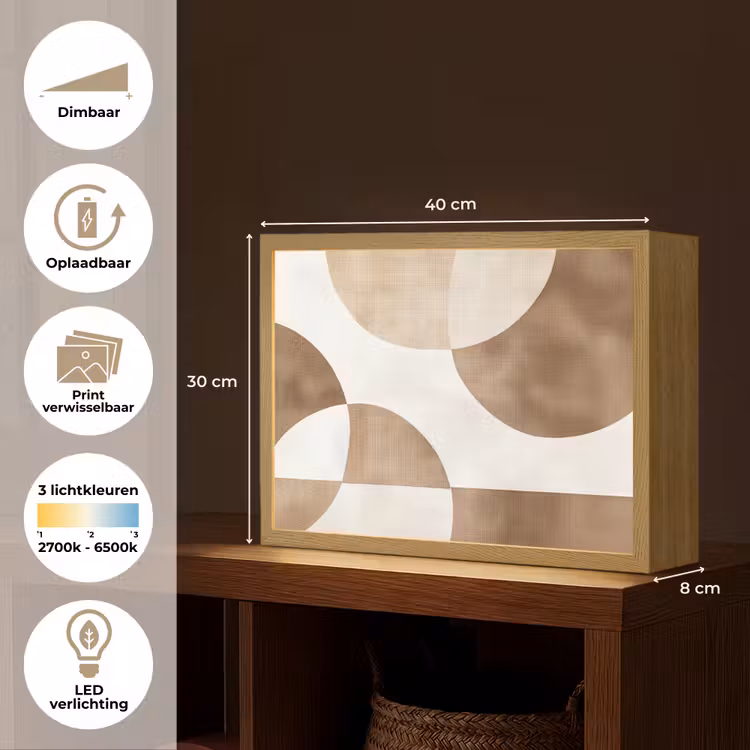 Lightbox - Wandlamp - Snijdende cirkels - Overlappende vlakken — 10