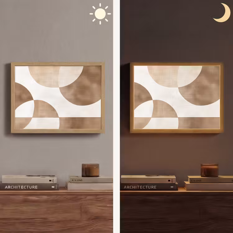 Lightbox - Wandlamp - Snijdende cirkels - Overlappende vlakken — 6