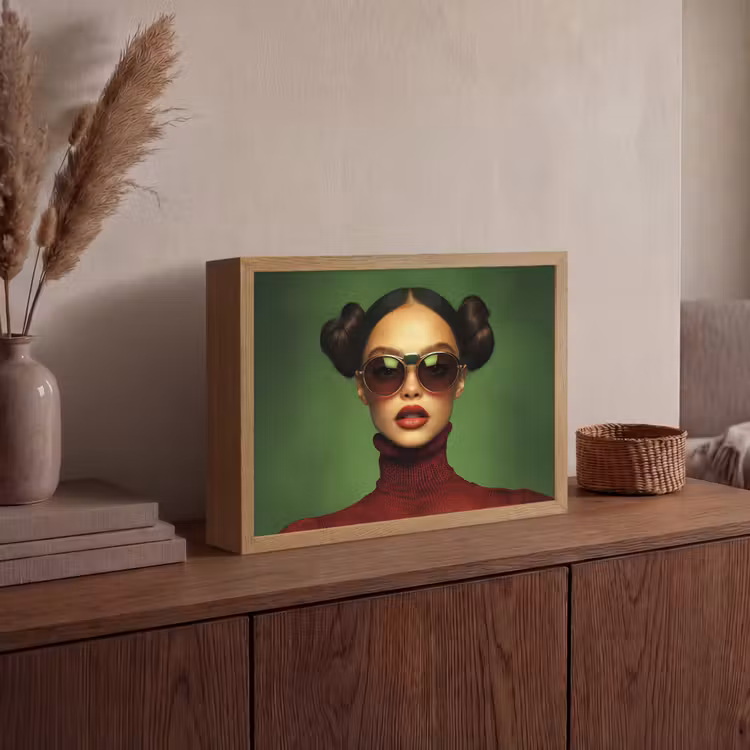 Lightbox - Wandlamp - Vrouw - Groen - Bril - Aesthetic - Modern — 4