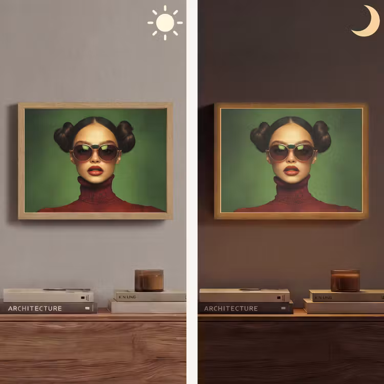Lightbox - Wandlamp - Vrouw - Groen - Bril - Aesthetic - Modern — 6