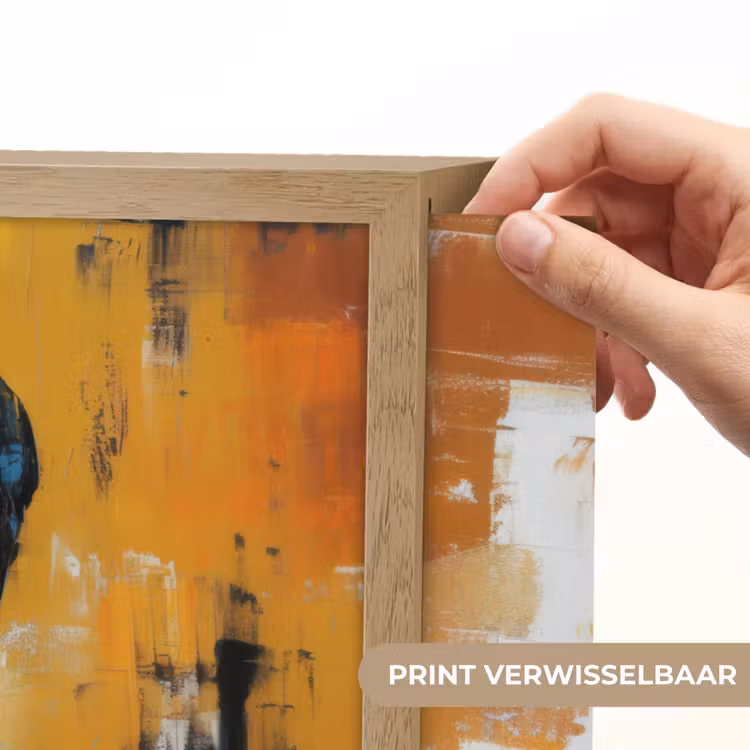 Lightbox - Wandlamp - Vrouw - Ogen - Penseelstreken - Geel — 5