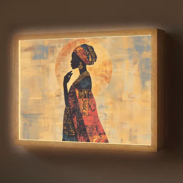 Lightbox - Wandlamp - Vrouw - Silhouet - Patronen - Sierlijk — 1