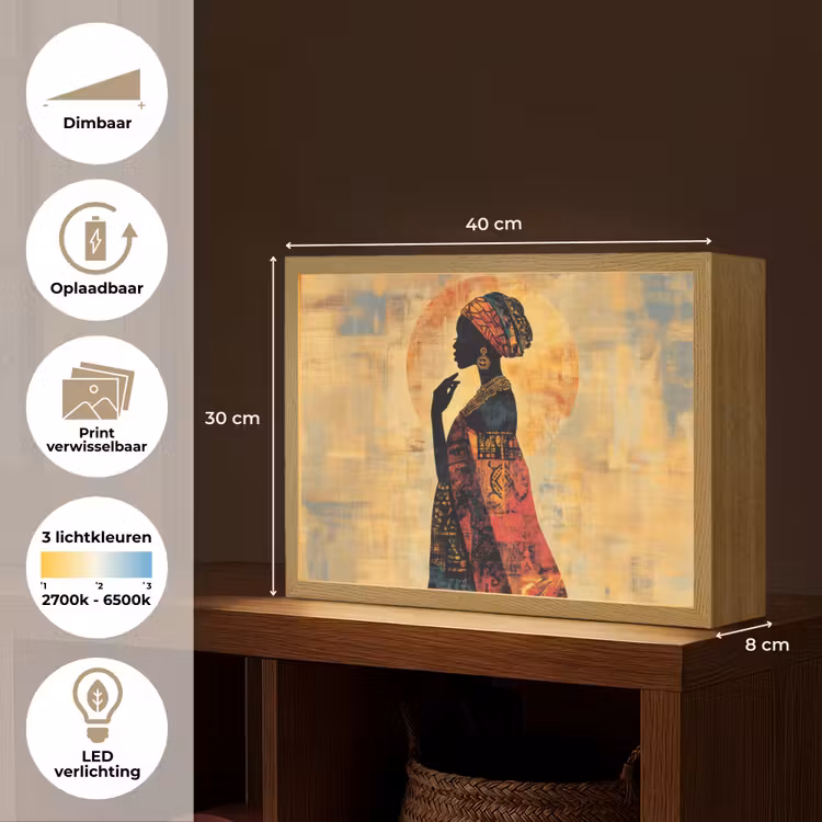 Lightbox - Wandlamp - Vrouw - Silhouet - Patronen - Sierlijk — 10