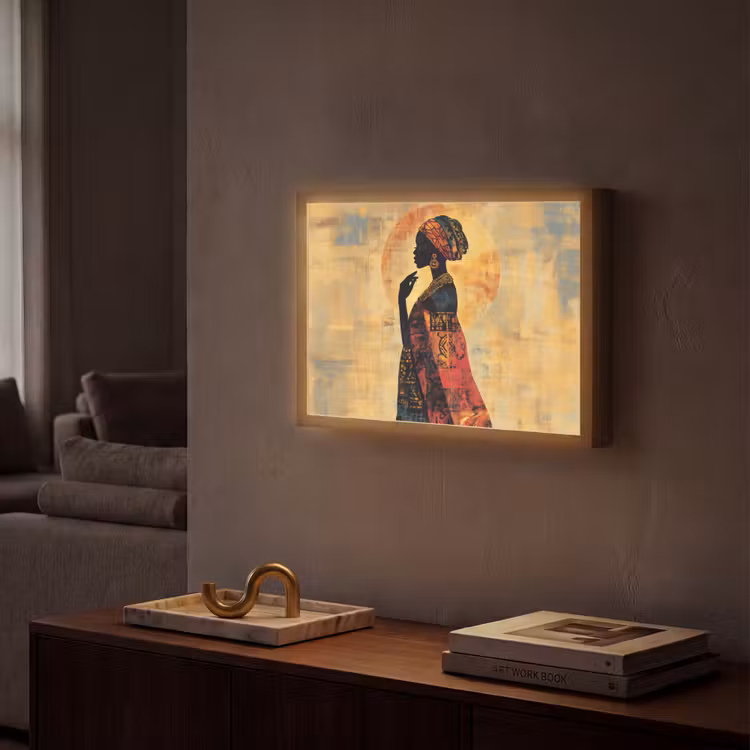 Lightbox - Wandlamp - Vrouw - Silhouet - Patronen - Sierlijk — 2
