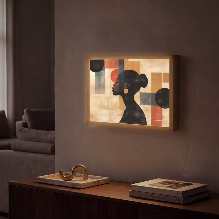 Lightbox - Wandlamp - Zijaanzicht - Vrouw - Vormen — 2