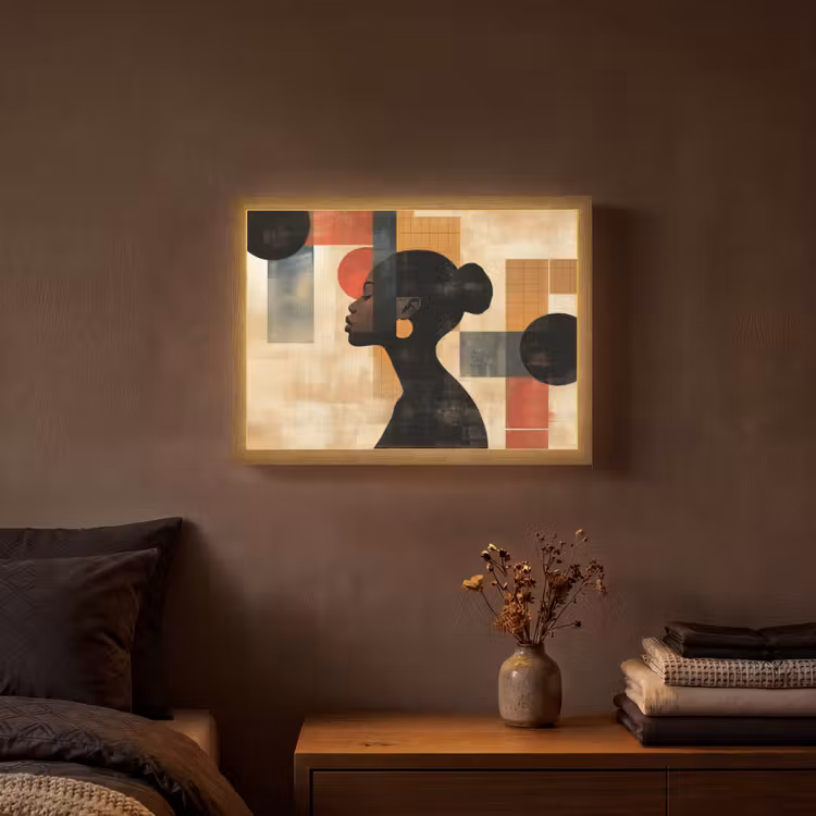 Lightbox - Wandlamp - Zijaanzicht - Vrouw - Vormen — 3