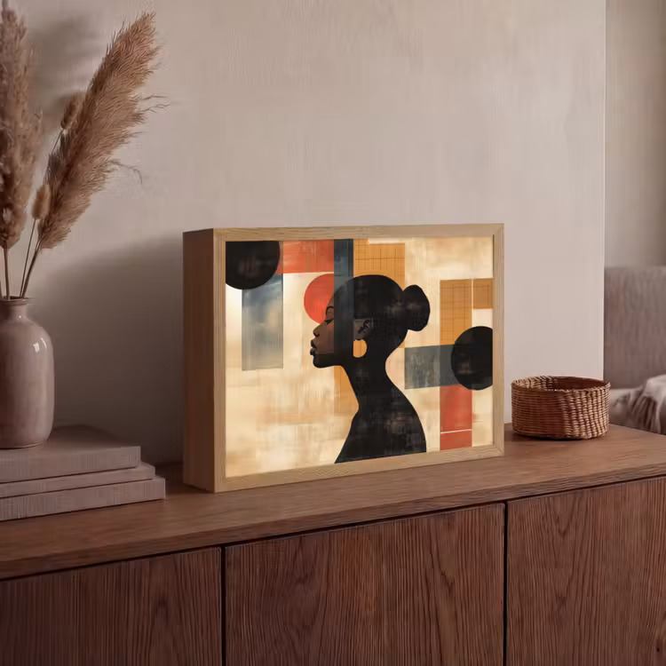 Lightbox - Wandlamp - Zijaanzicht - Vrouw - Vormen — 4