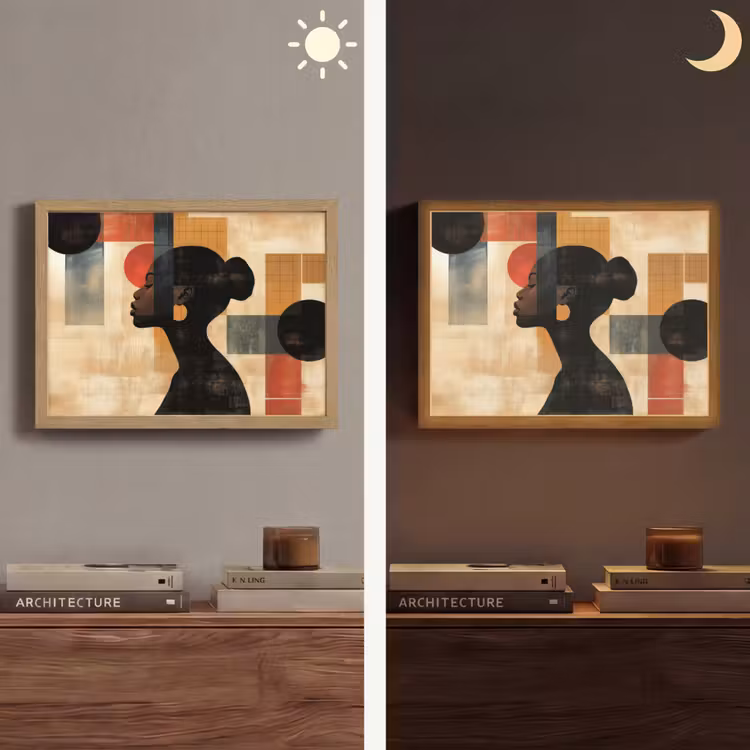 Lightbox - Wandlamp - Zijaanzicht - Vrouw - Vormen — 6