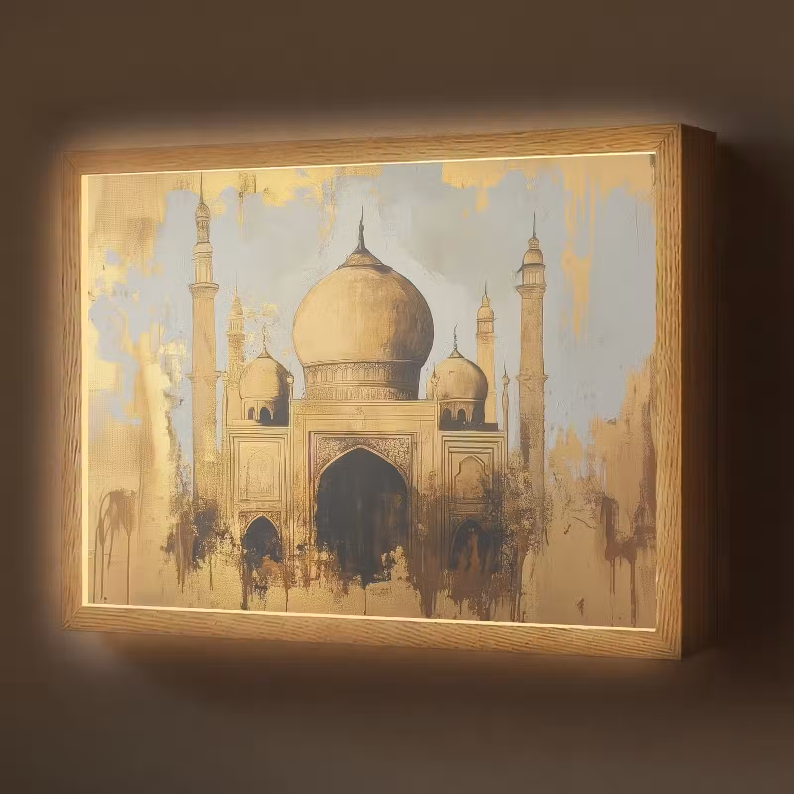 Lightbox - Wandlamp - Moskee - Goud - Arabisch - Ramadan - Islamitische — 1