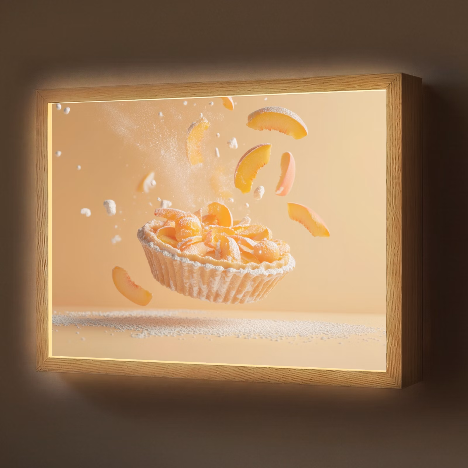 Lightbox - Wandlamp - Peach - Eten - Taart - Oranje — 1