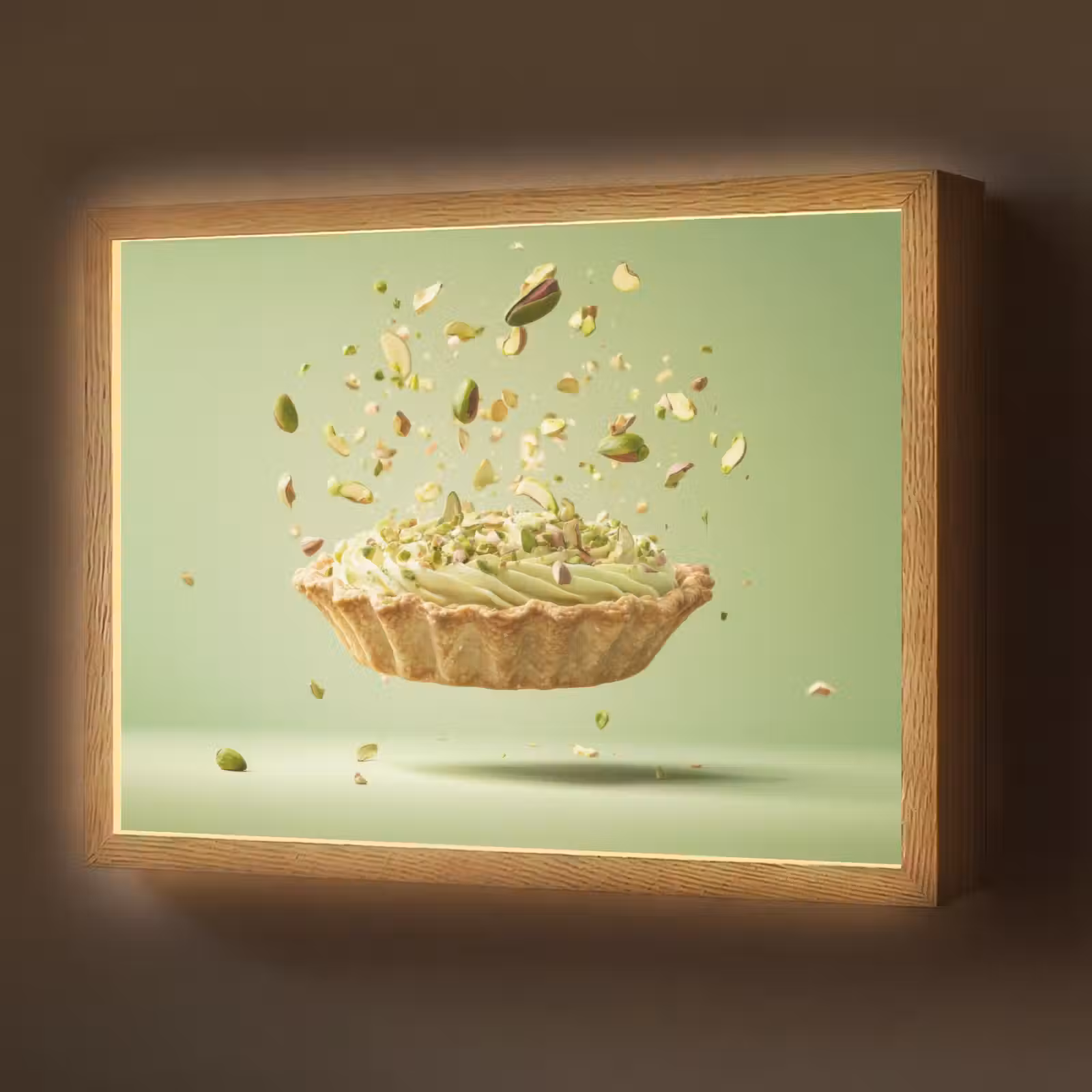 Lightbox - Wandlamp - Pistache - Taart - Noten - Eten — 1