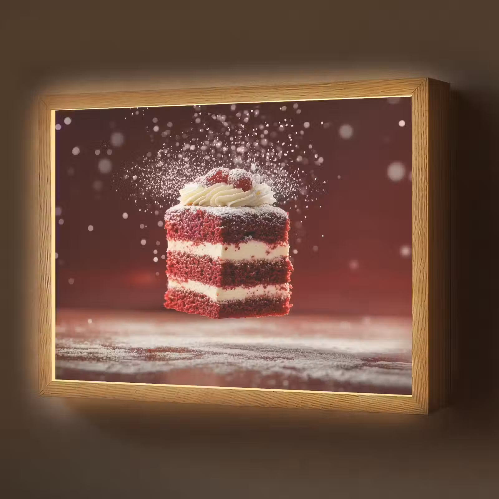 Lightbox - Wandlamp - Rode - Velvet - Taart - Eten — 1