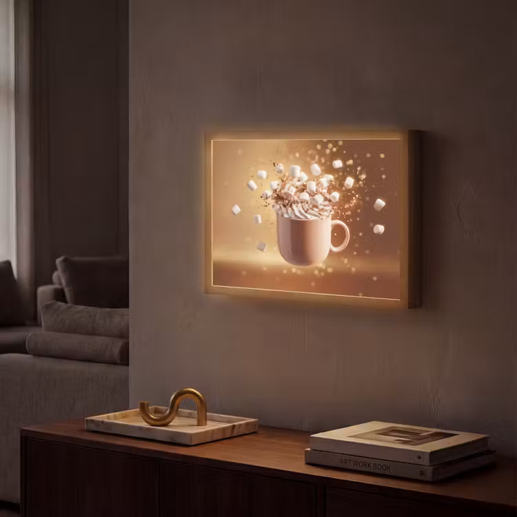 Lightbox - Wandlamp - Chocomelk - Drinken - Warm - Bruin — 2