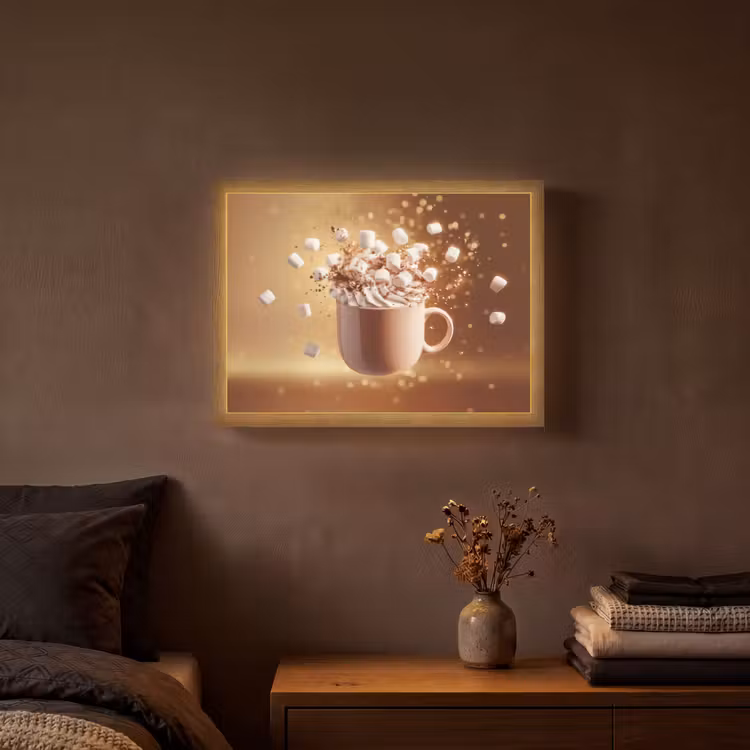 Lightbox - Wandlamp - Chocomelk - Drinken - Warm - Bruin — 3