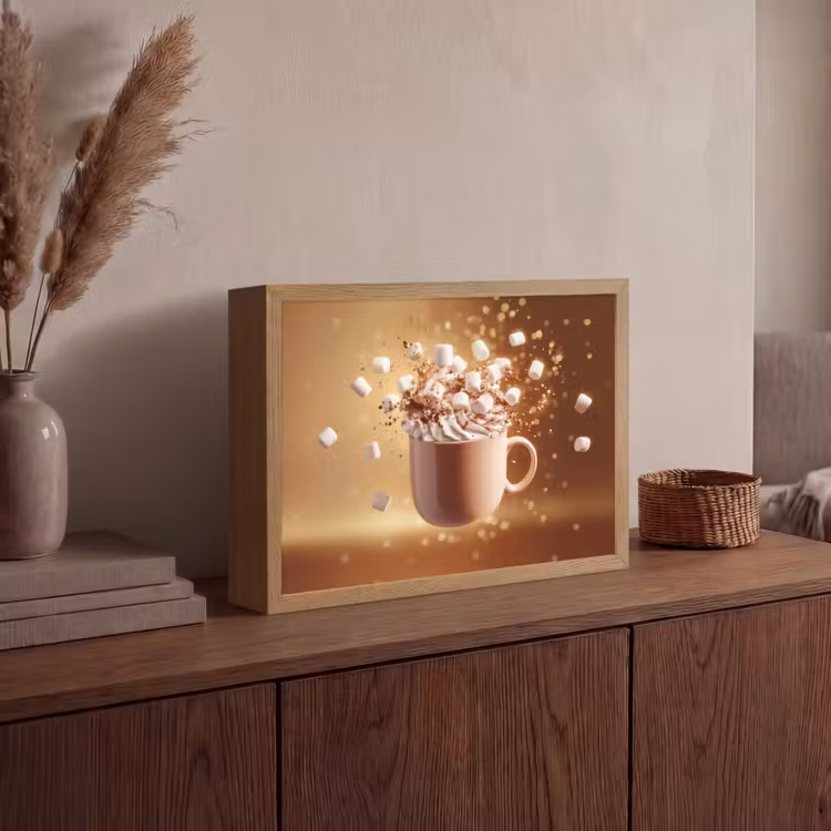 Lightbox - Wandlamp - Chocomelk - Drinken - Warm - Bruin — 4