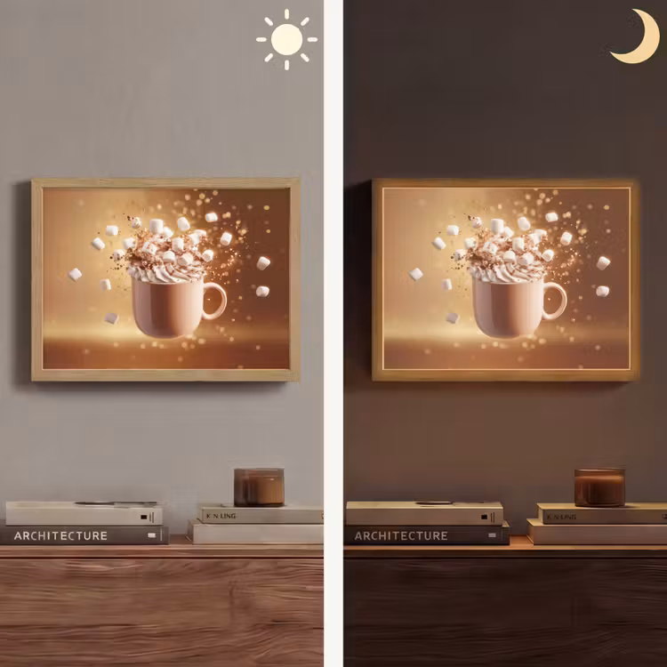 Lightbox - Wandlamp - Chocomelk - Drinken - Warm - Bruin — 6