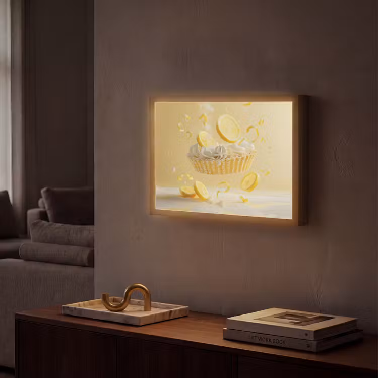 Lightbox - Wandlamp - Citroen - Taart - Eten - Geel — 2