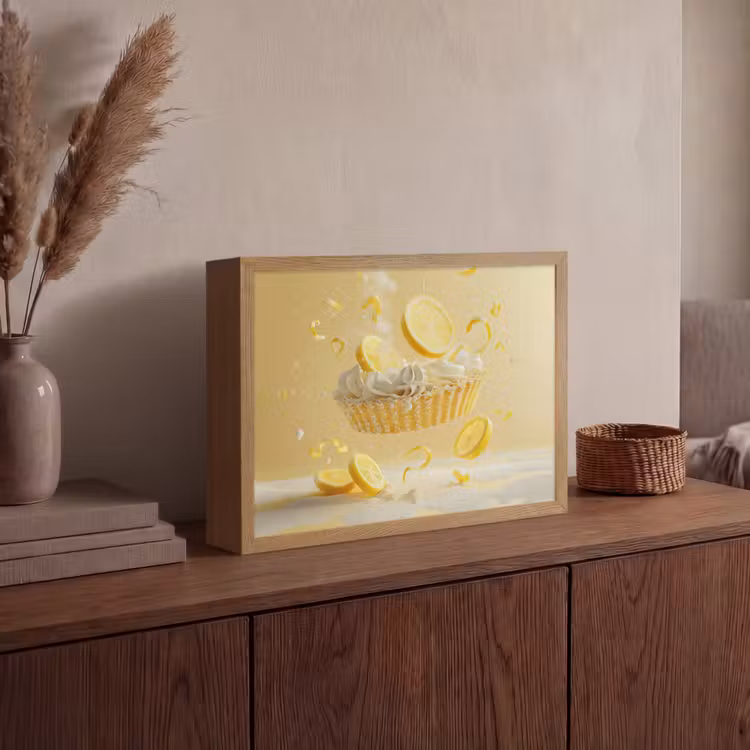Lightbox - Wandlamp - Citroen - Taart - Eten - Geel — 4