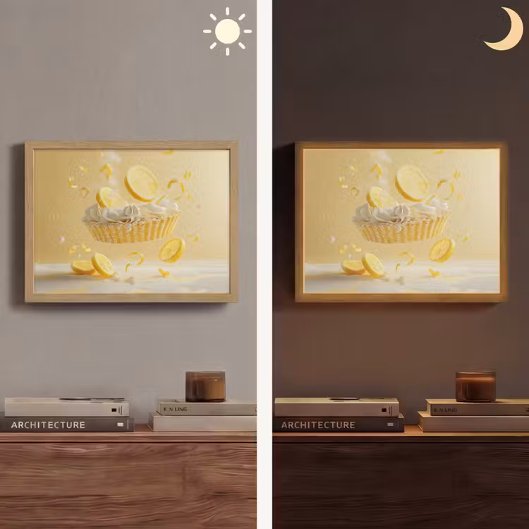 Lightbox - Wandlamp - Citroen - Taart - Eten - Geel — 6