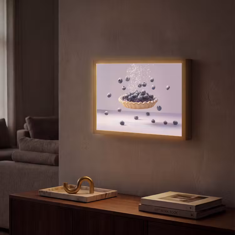 Lightbox - Wandlamp - Eten - Taart - Bessen - Blauw — 2
