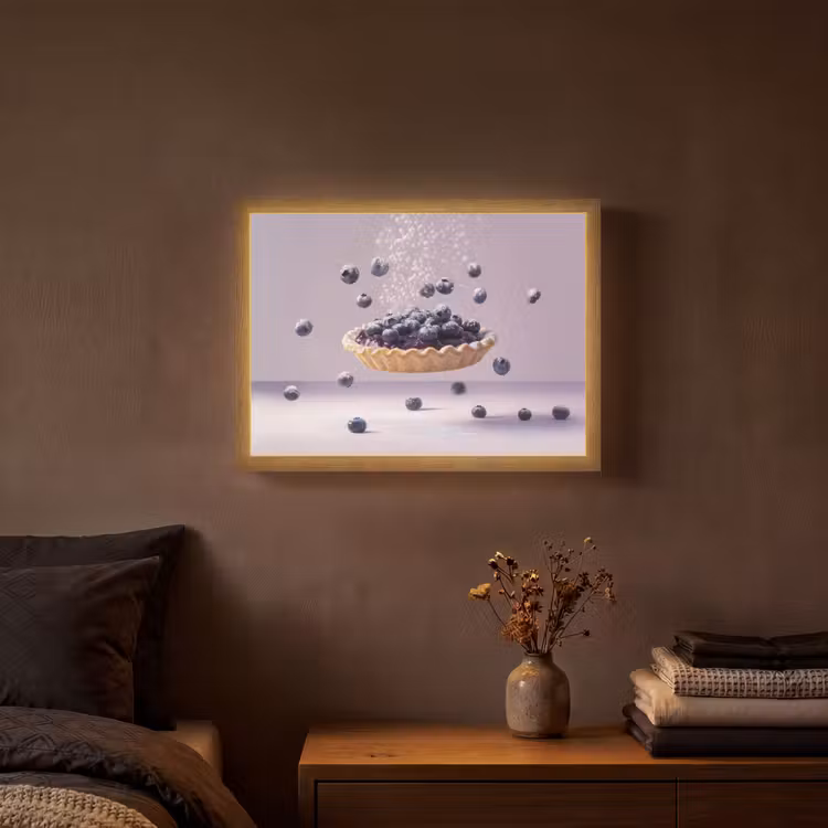 Lightbox - Wandlamp - Eten - Taart - Bessen - Blauw — 3