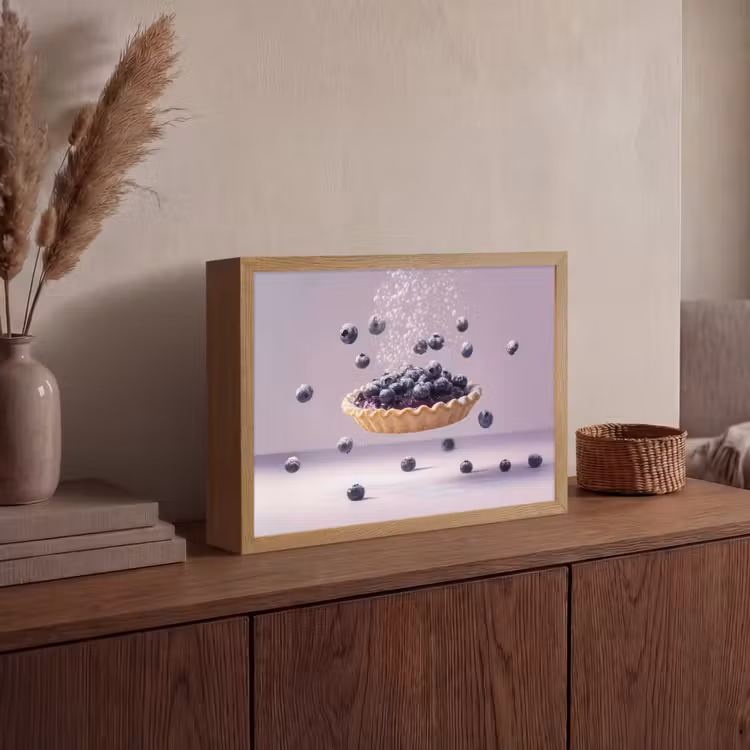 Lightbox - Wandlamp - Eten - Taart - Bessen - Blauw — 4