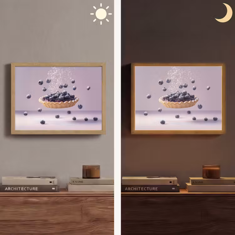 Lightbox - Wandlamp - Eten - Taart - Bessen - Blauw — 6