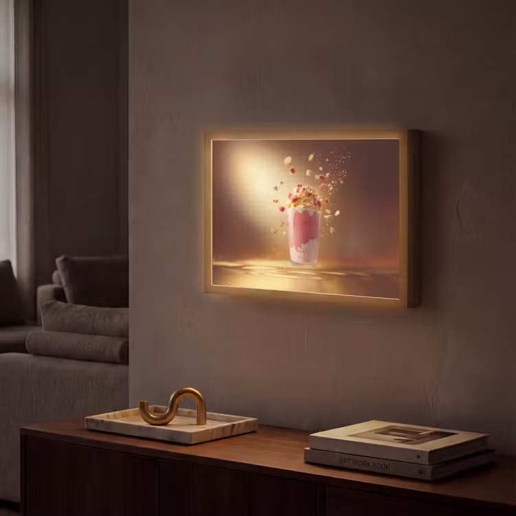 Lightbox - Wandlamp - Framboos - Smoothie - Drinken - Roze — 2