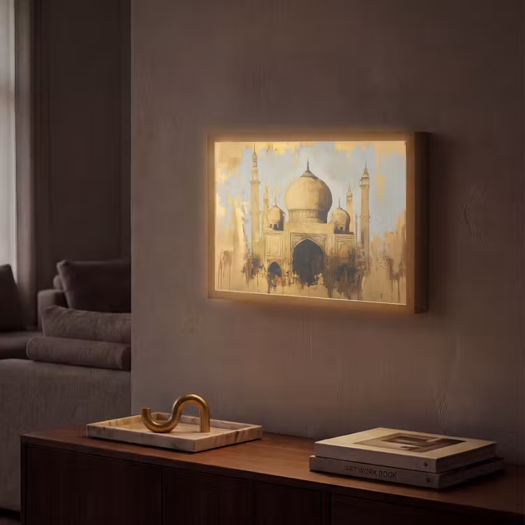 Lightbox - Wandlamp - Moskee - Goud - Arabisch - Ramadan - Islamitische — 2