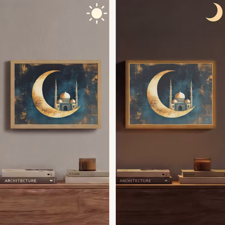 Lightbox - Wandlamp - Moskee - Halve maan - Goud - Ramadan - Islamitische — 6