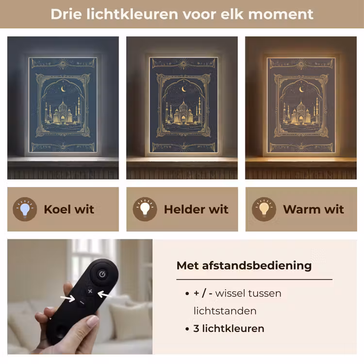 Lightbox - Wandlamp - Moskee - Islam - Goud - Ramadan - Islamitische — 7