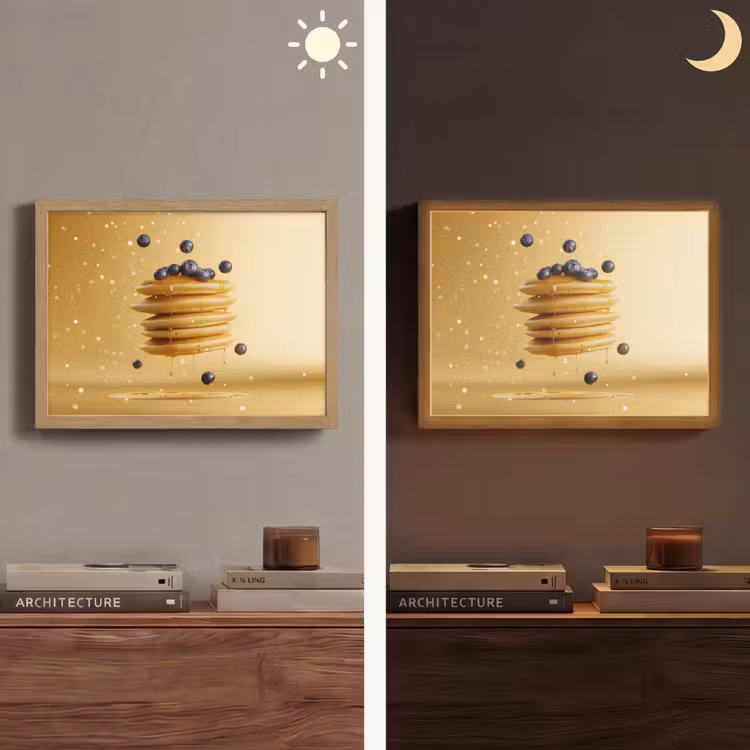 Lightbox - Wandlamp - Pannenkoeken - Eten - Honing - Geel — 6