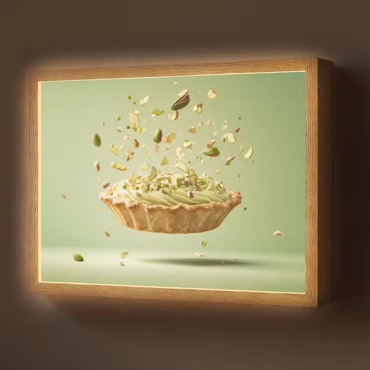Lightbox - Wandlamp - Pistache - Taart - Noten - Eten — 1