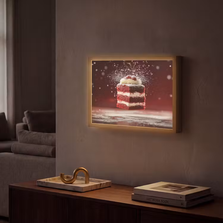Lightbox - Wandlamp - Rode - Velvet - Taart - Eten — 2