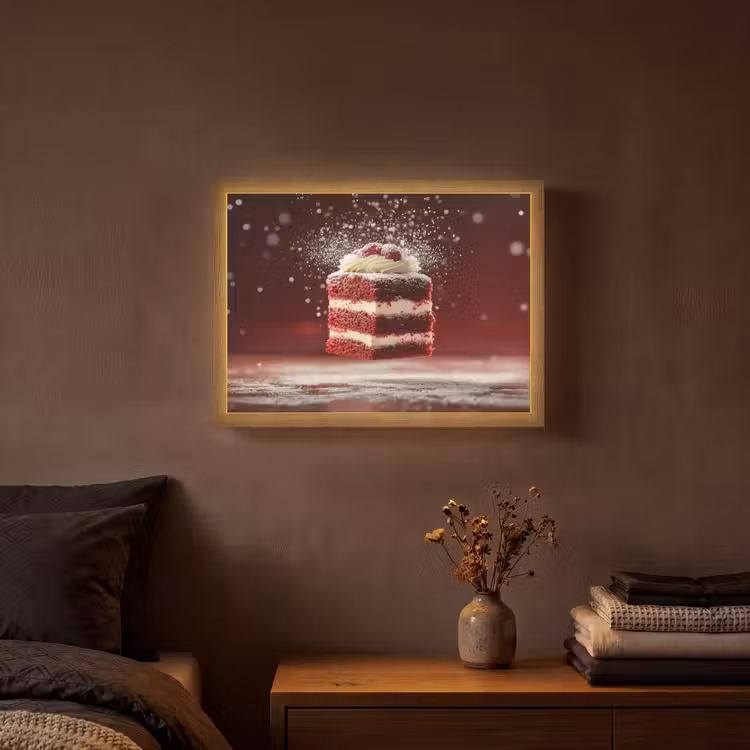 Lightbox - Wandlamp - Rode - Velvet - Taart - Eten — 3