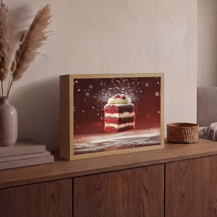 Lightbox - Wandlamp - Rode - Velvet - Taart - Eten — 4