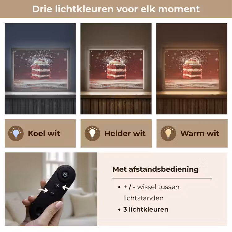 Lightbox - Wandlamp - Rode - Velvet - Taart - Eten — 8