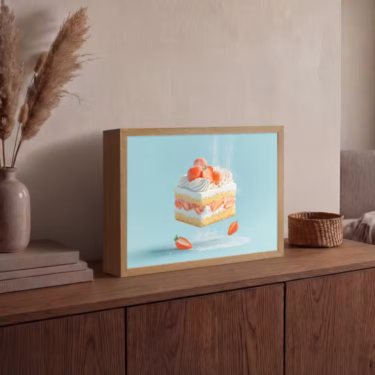 Lightbox - Wandlamp - Slagroom - Taart - Blauw - Eten — 4