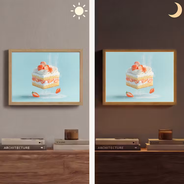 Lightbox - Wandlamp - Slagroom - Taart - Blauw - Eten — 6