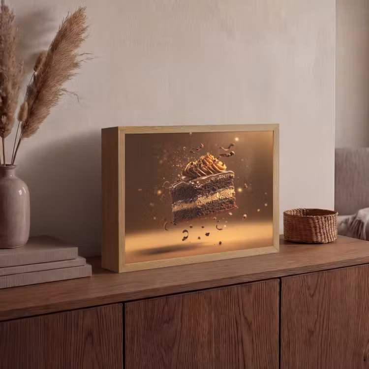 Lightbox - Wandlamp - Taart - Chocolade - Eten - Brownie — 4