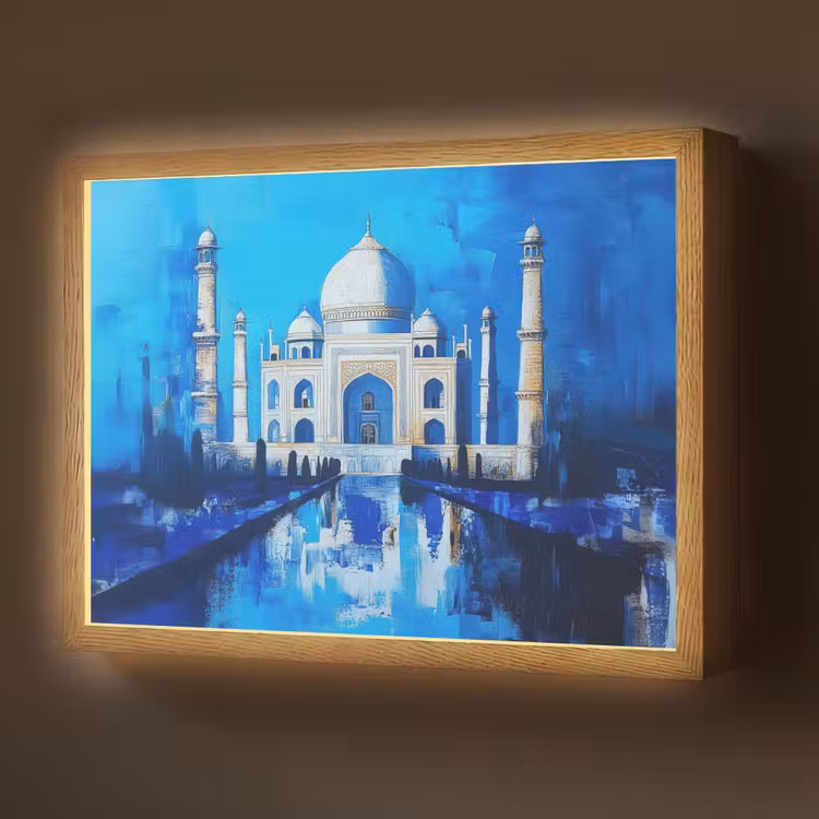 Lightbox - Wandlamp - Taj Mahal - Ramadan - Blauw - Islamitische — 1