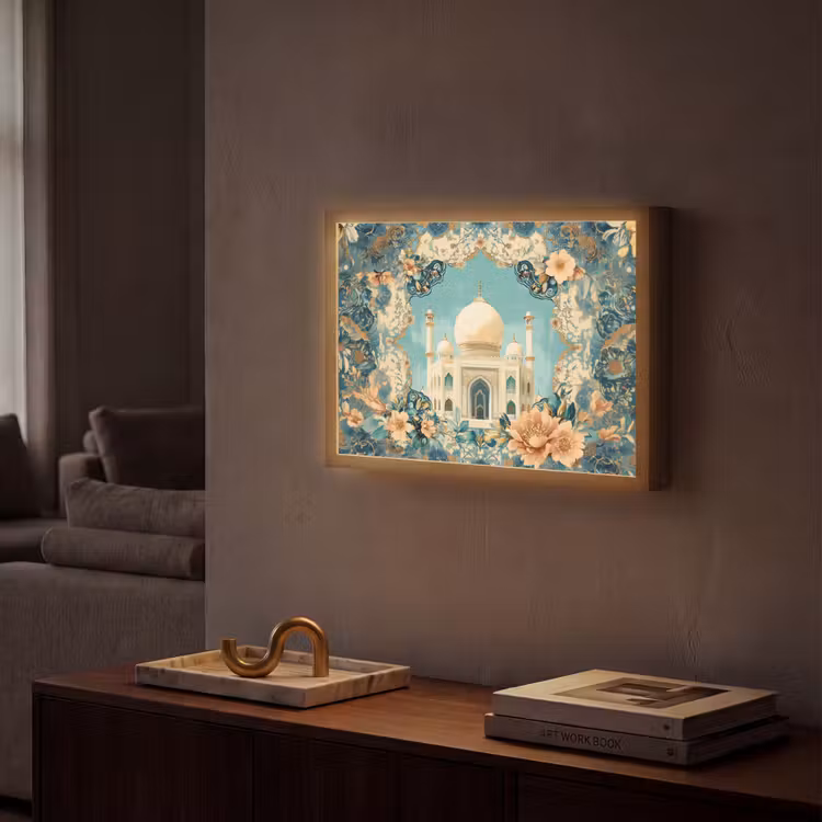Lightbox - Wandlamp - Taj Mahal - Ramadan - Bloemen - Islamitische — 2
