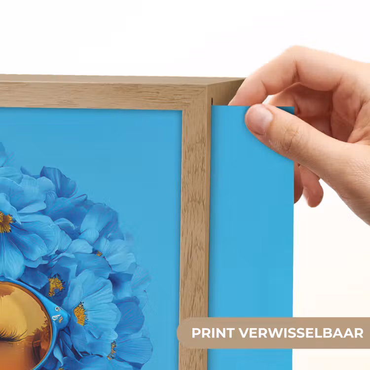 Lightbox - Wandlamp - Vrouw - Bloem - Blauw - Modern - Bril - Portret — 5
