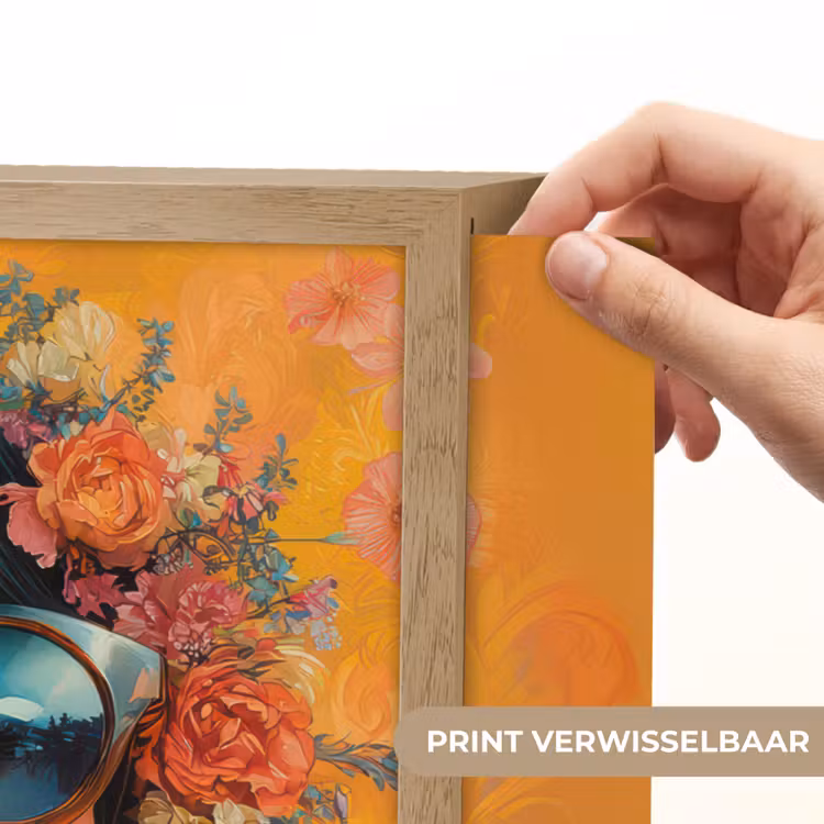Lightbox - Wandlamp - Vrouw - Bloemen - Aesthetic - Oranje — 5