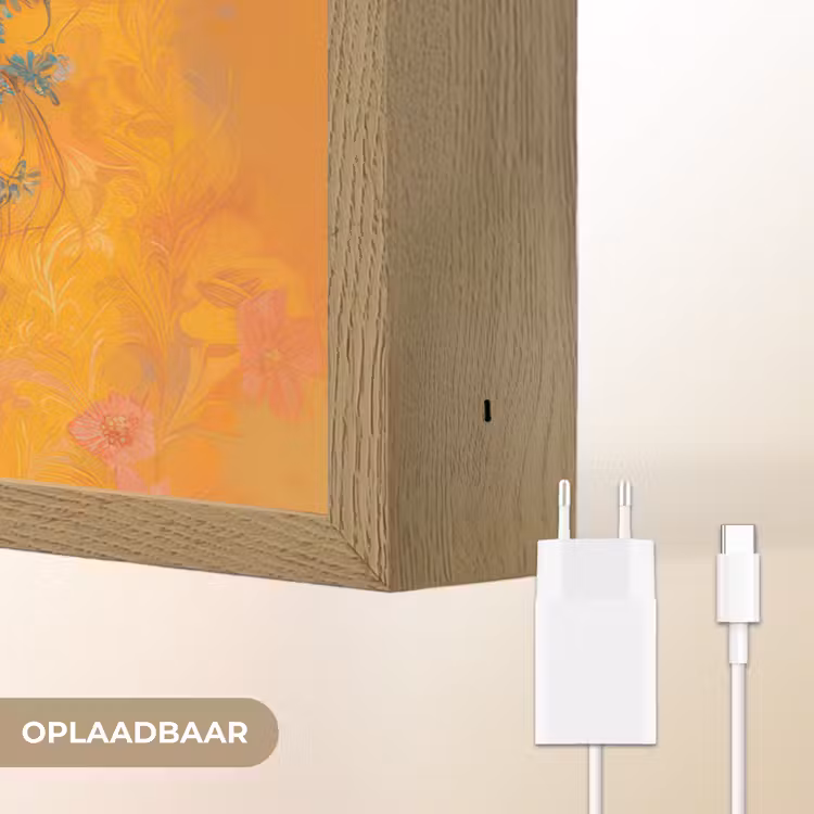 Lightbox - Wandlamp - Vrouw - Bloemen - Aesthetic - Oranje — 7