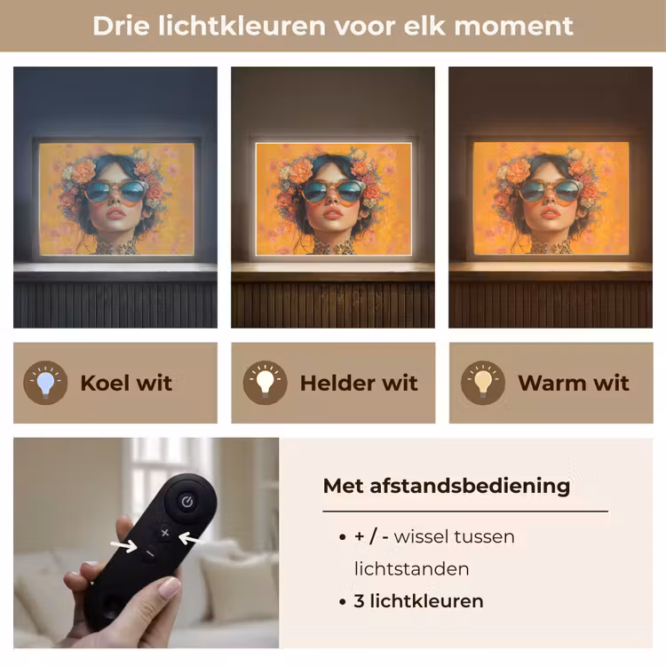 Lightbox - Wandlamp - Vrouw - Bloemen - Aesthetic - Oranje — 8