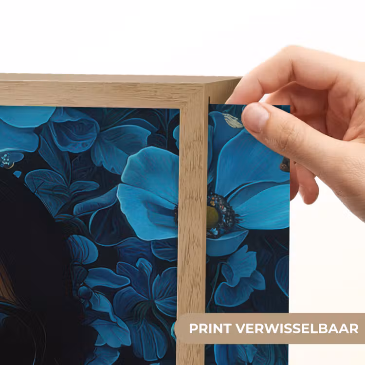 Lightbox - Wandlamp - Vrouw - Bloemen - Blauw - Aesthetic - Luxe — 5